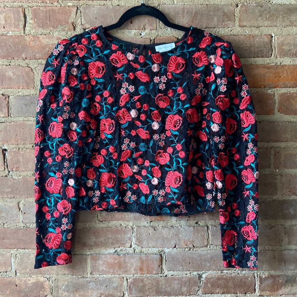 Lovers + Friends Crop Rose Top